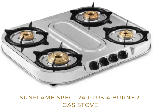 Sunflame Spectra Plus 4 Burner Gas Stove
