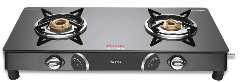 Preethi Blu Flame Gleam Glass Top 2 Burner 