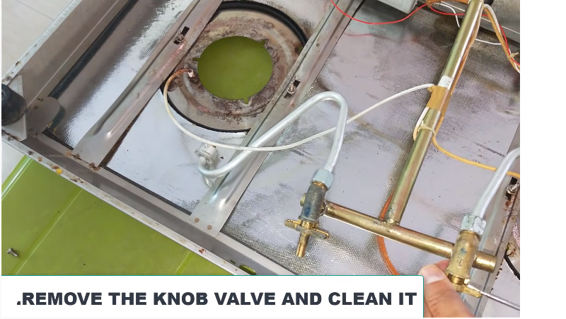 Step 7: Remove the Knob Valves and Clean It